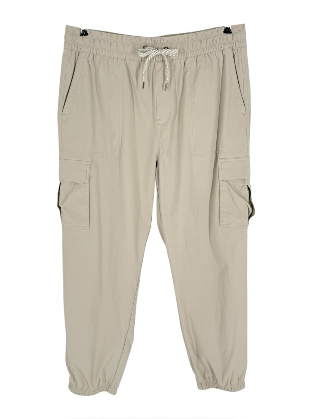 Vuori Scout Jogger Pants Womens Size XL Beige Stretch Tech Cargo Pocket Hiking
